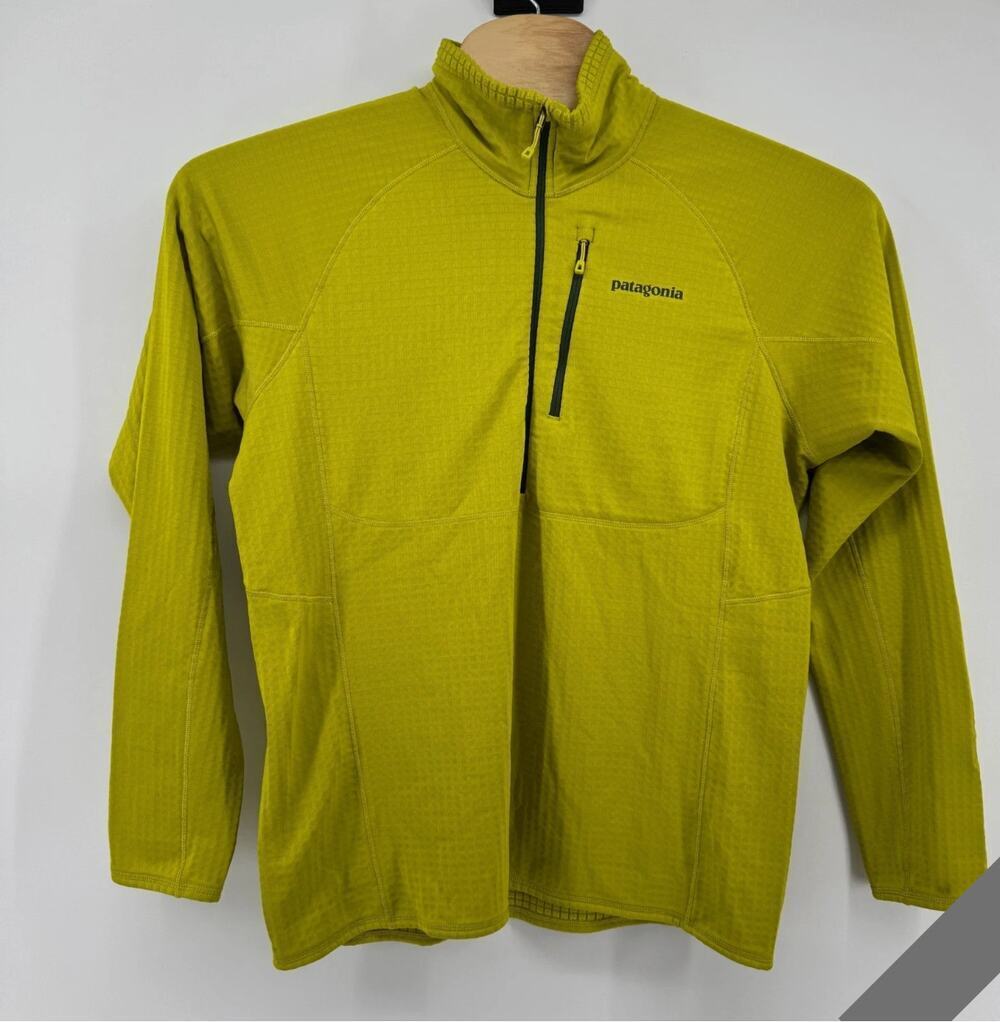 Patagonia Men's Large R1® Fleece Polartec Midlayer Pullover in Lime Green